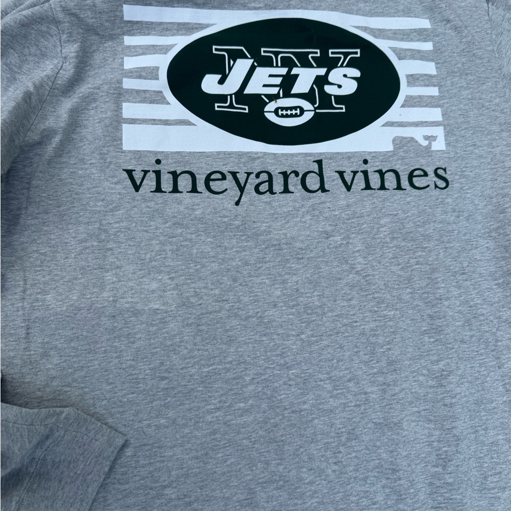 Vineyard Vines Jets Gray Long Sleeve Shirt